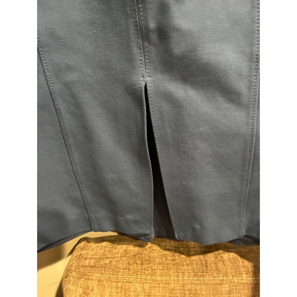 White House Black Market Slate Blue V-Neck Sheath Dress Size 8 Exposed Zipper - Picture 3 of 11